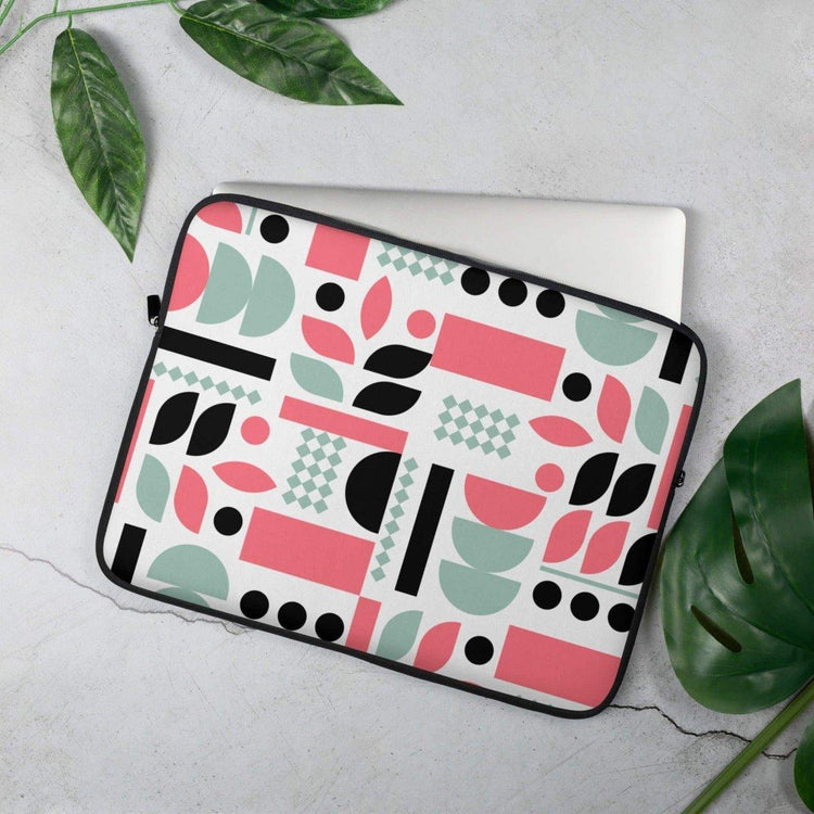 Laptoptasche aus Neopren mit Kunstfell-Innenfutter für 13 und 15 Zoll, bedruckbar, von BUYATHOME24, schützt Laptops stilvoll.