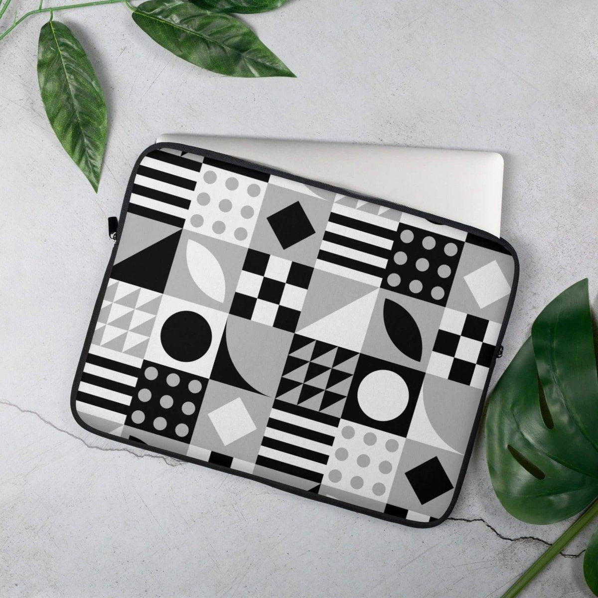 Neopren-Laptoptasche mit Kunstfellfutter für MacBook und iPad, passend für 13 und 15 Zoll, von BUYATHOME24