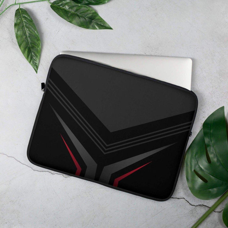 Neoprentasche für MacBook und iPad, 13 und 15 Zoll, mit Kunstfell-Futter, schwarz, softes Neopren, schützende Laptoptasche von BUYATHOME24