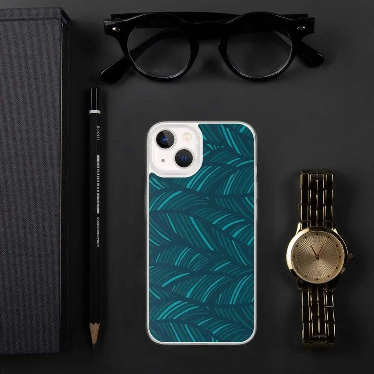 Schwarze Apple iPhone Handyhülle aus Polycarbonat und TPU, geeignet für kabelloses Laden, von BUYATHOME24.