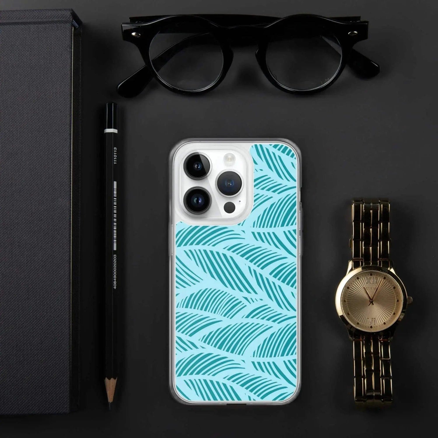 Apple iPhone Handyhülle aus Polycarbonat und TPU mit Blattmuster für iPhone 11 Pro und XS Max, schützt das Smartphone stilvoll.