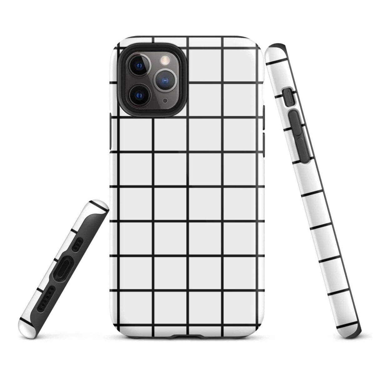 Robuste, glänzende Apple iPhone Snapcase Schutzhülle von BUYATHOME24 für iPhone 11 bis Pro Max, zweilagiger Schutz, transparent.