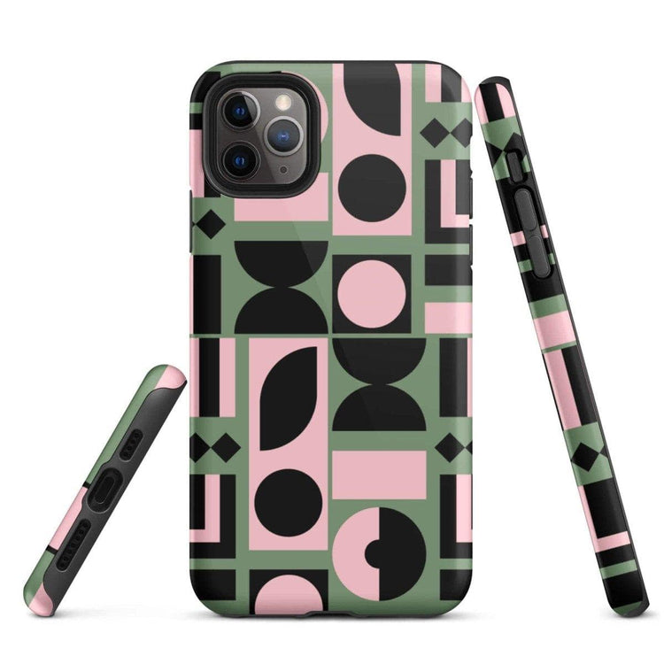 Glänzende robuste iPhone Snapcase von BUYATHOME24 für iPhone 11 bis 14 Pro Max mit Induktivladungsschutz.
