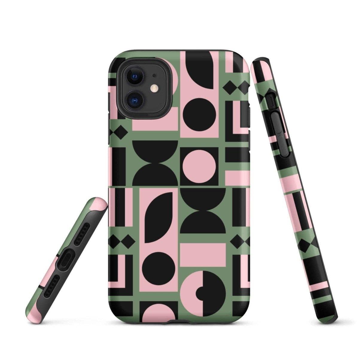 Robuste, matte Apple iPhone Snapcase von BUYATHOME24 mit Induktivladung für iPhone 11 bis 14 Pro Max, schützt das Smartphone.