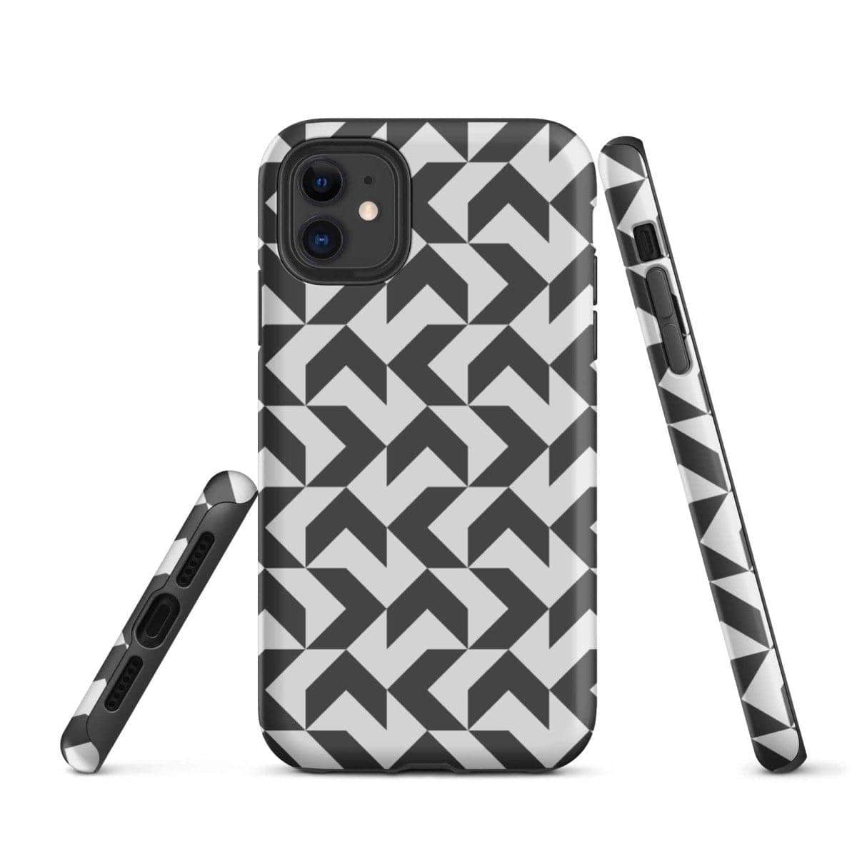 Stoßfeste Apple iPhone Snapcase Handyhülle aus Polycarbonat für iPhone 11 bis 14 Pro Max, matt, in Schwarz