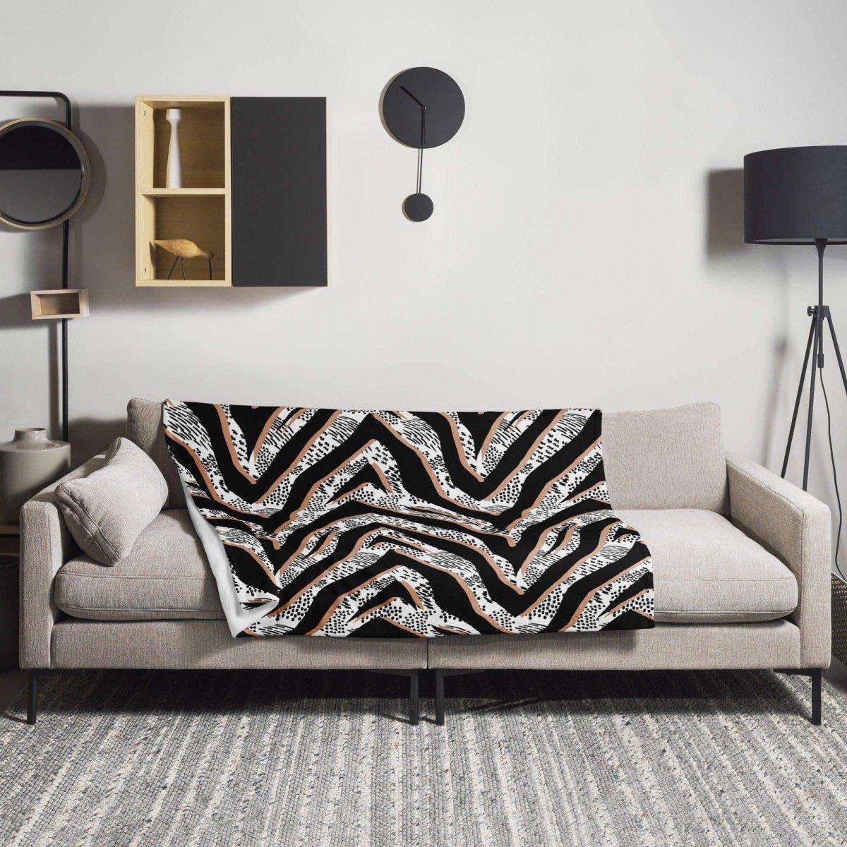 Weiche Kuscheldecke 125x150cm aus Polyester, ideal für Sofa oder Bett, mit bedruckbarem Stoff von BUYATHOME24.