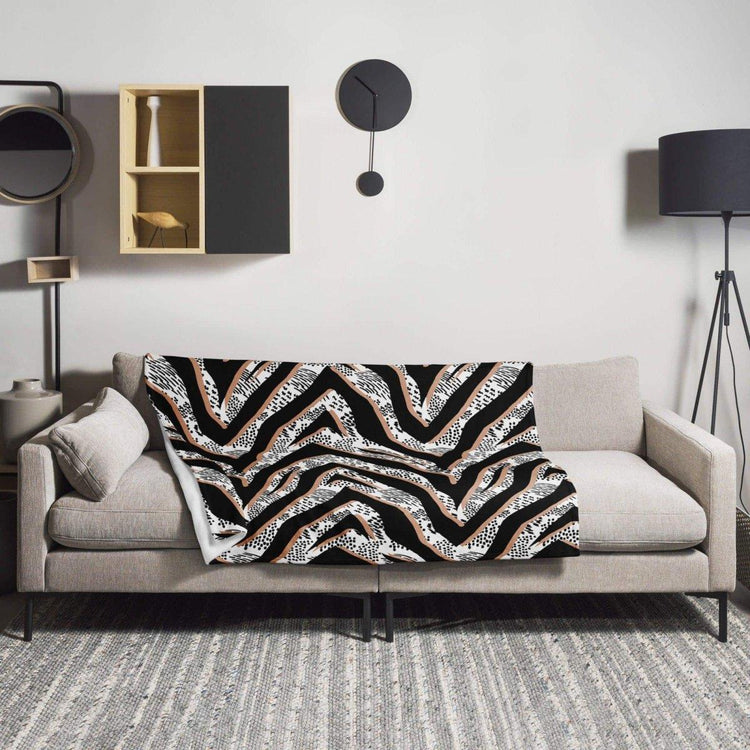 Weiche Kuscheldecke 125x150cm aus Polyester, ideal für Sofa oder Bett, mit bedruckbarem Stoff von BUYATHOME24.