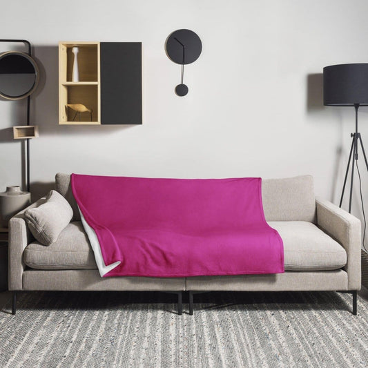 Hypoallergene Sofadecke 125x150 cm von BUYATHOME24 aus Polyester, weiche Kuscheldecke für gemütliche Abende