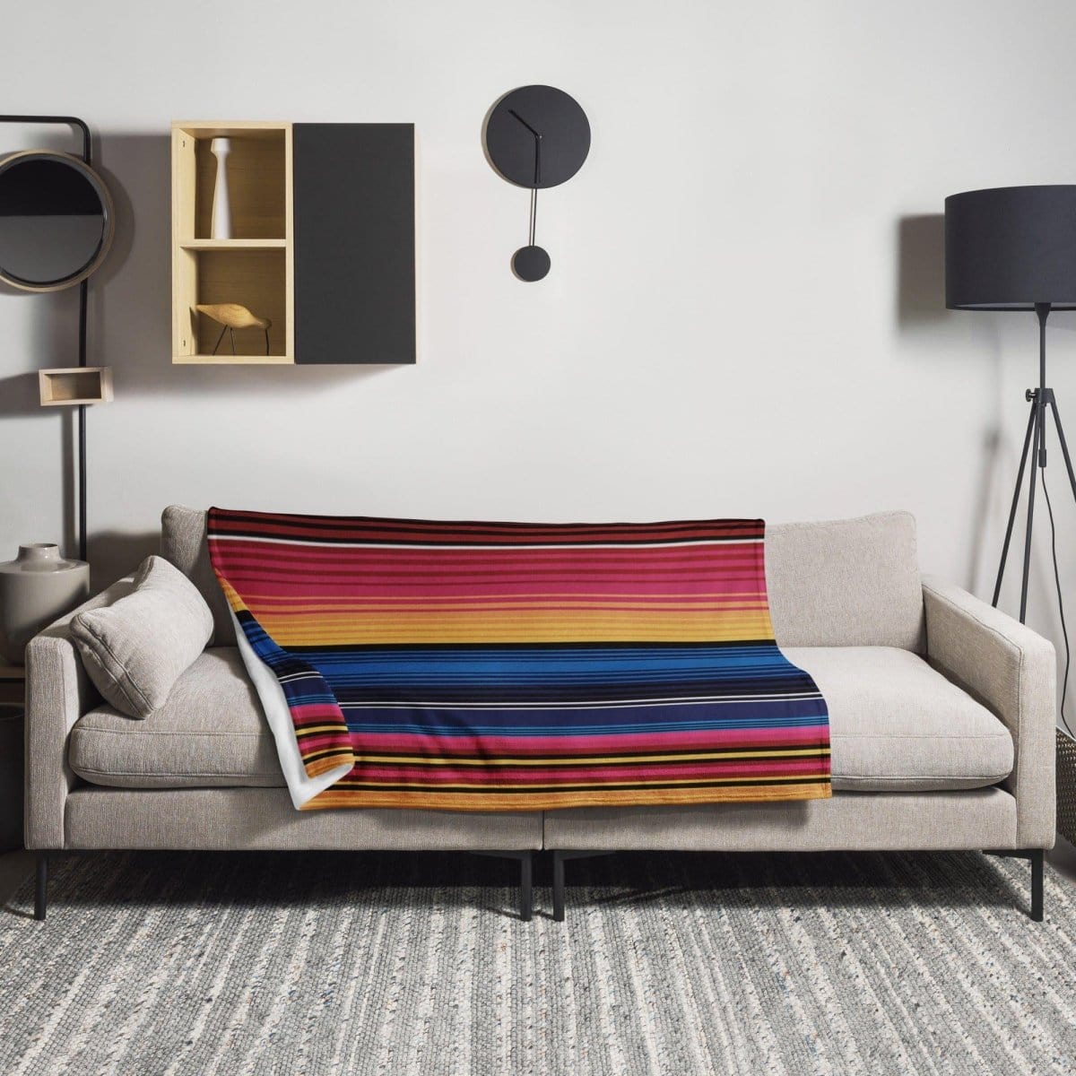 Hypoallergene Polyester-Sofadecke 125x150 cm in weicher Textiloptik, ideal für gemütliche Stunden, von BUYATHOME24
