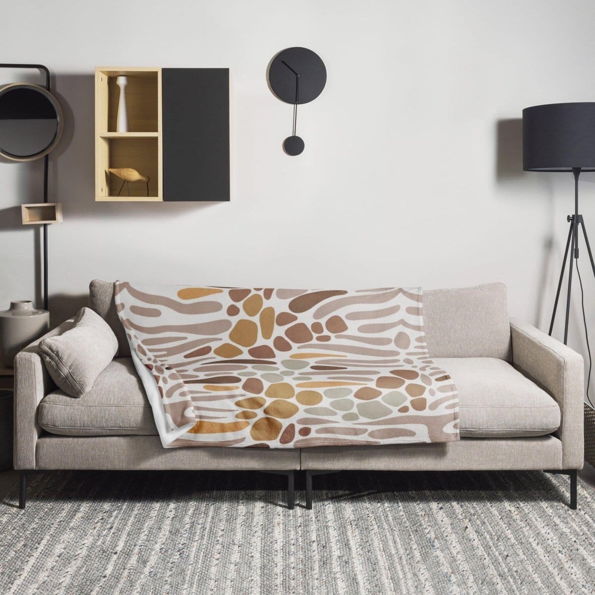 Hypoallergene und flammhemmende Sofadecke 125x150 cm von BUYATHOME24, kuscheliges Textil für gemütliche Abende
