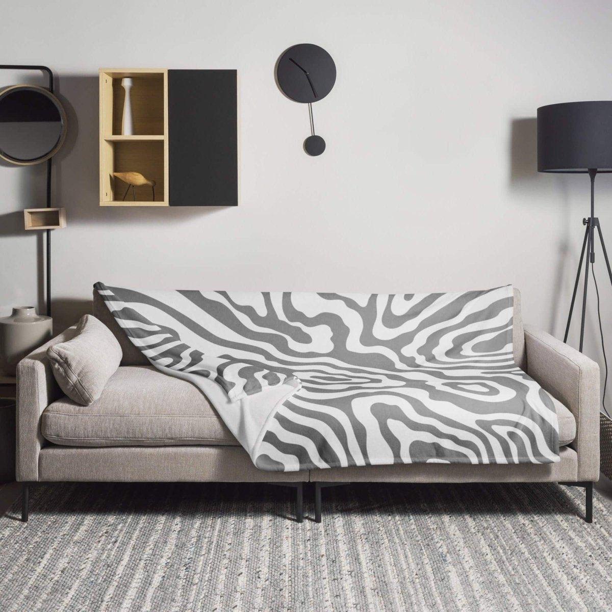 Weiche Kuscheldecke 125x150cm von BUYATHOME24, aus Polyester, ideal für Sofas, bedruckbar und vielseitig einsetzbar.
