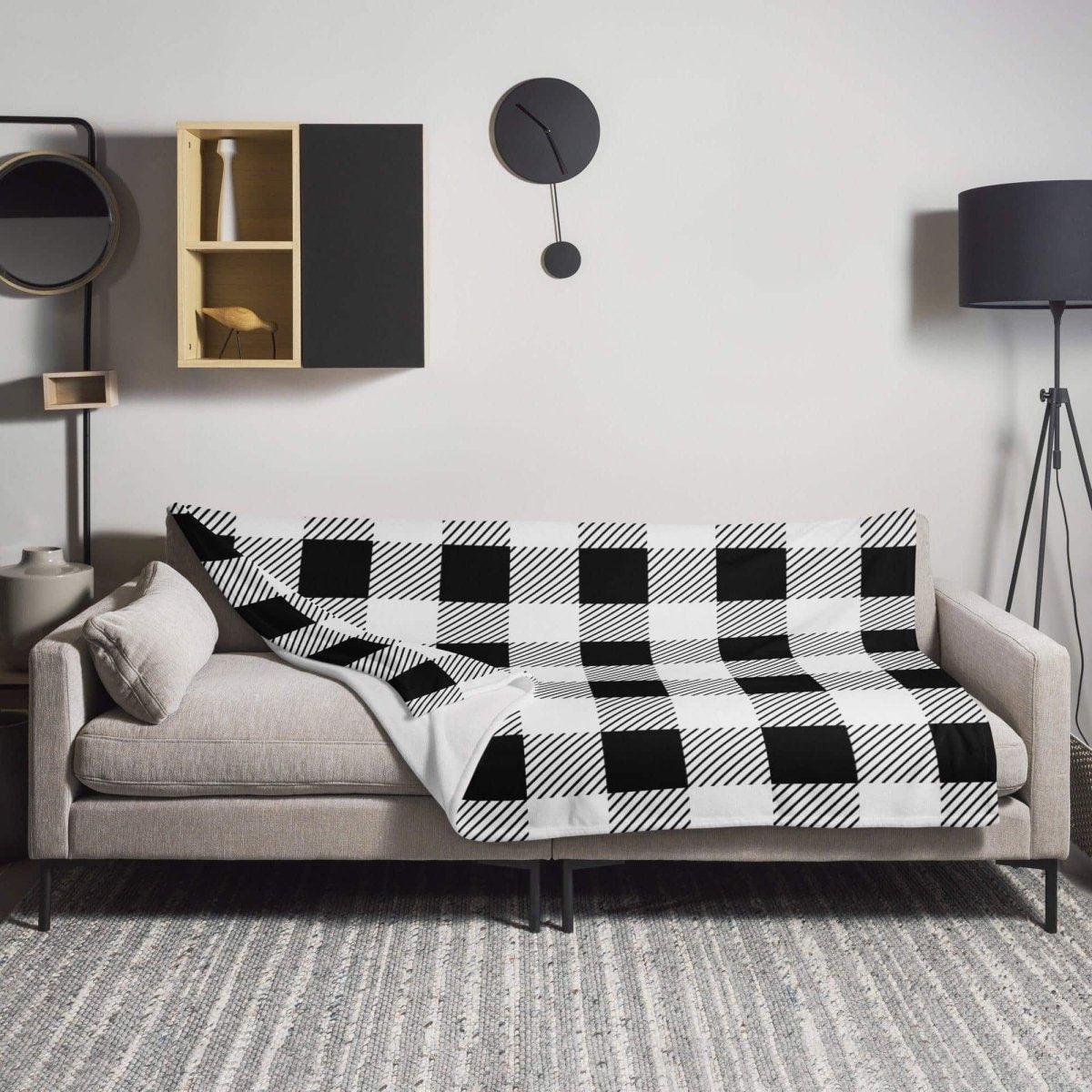 Hypoallergene Sofadecke 125x150cm aus Polyester von BUYATHOME24, weiche Kuscheldecke für gemütliche Abende.