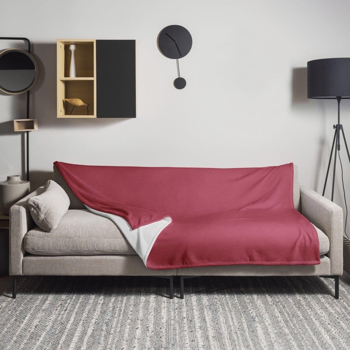 Hypoallergene, flammhemmende Sofadecke 125x150 cm von BUYATHOME24, weiche Textur, ideal für gemütliche Stunden auf dem Sofa