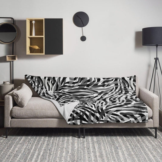 Weiche Polyester Sofadecke 125 x 150 cm mit personalisiertem Text, ideal für gemütliche Abende auf dem Sofa.