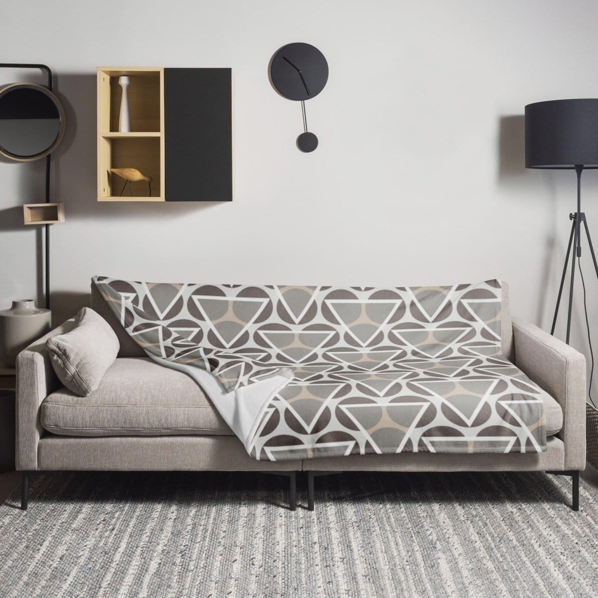 Hypoallergene und flammhemmende Sofadecke 125 x 150 cm von BUYATHOME24, weiche Textur, ideal für gemütliche Abende auf dem Sofa
