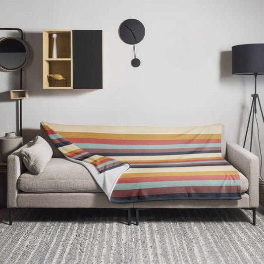 Weiche hypoallergene Sofadecke 125x150 cm aus Polyester in neutralem Design, perfekt für gemütliche Abende.
