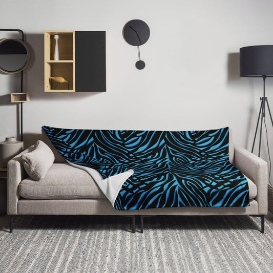 Hypoallergene Polyester-Kuscheldecke 125x150 cm von BUYATHOME24, weiche Sofadecke für gemütliche Abende, textildruck.