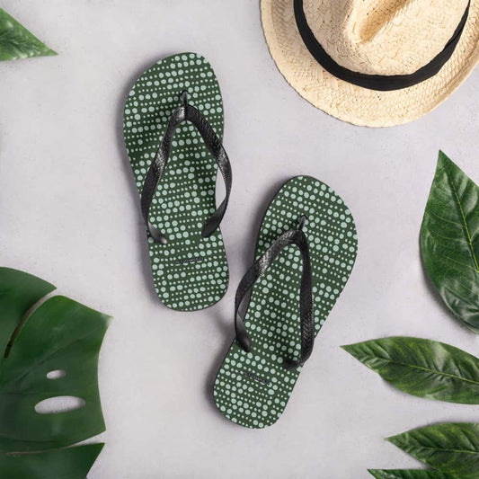 Unisex Flip-Flops von BUYATHOME24, polyester, mit Gummisohle, in Größe 37-45, ideal für den Strand, mit Textildruck.