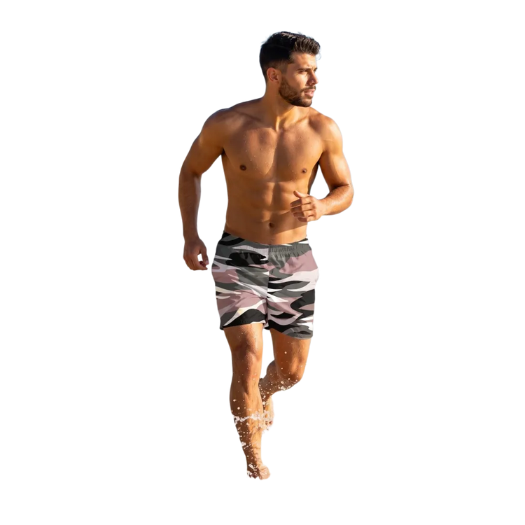 Camouflage Herren Badehose von BUYATHOME24, Stretch Schwimmhose in 2XS-6XL, mit Camouflage-Muster, bequem und schnell trocknend