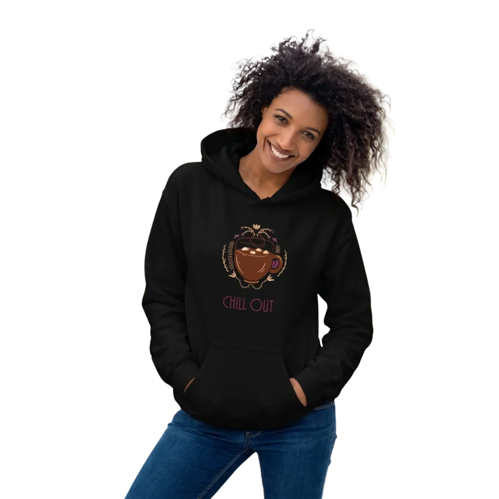 Grafik Damen Hoodie von BUYATHOME24, bequemer Baumwollkapuzenpullover mit bedruckbarem Design, in S bis 5XL erhältlich.
