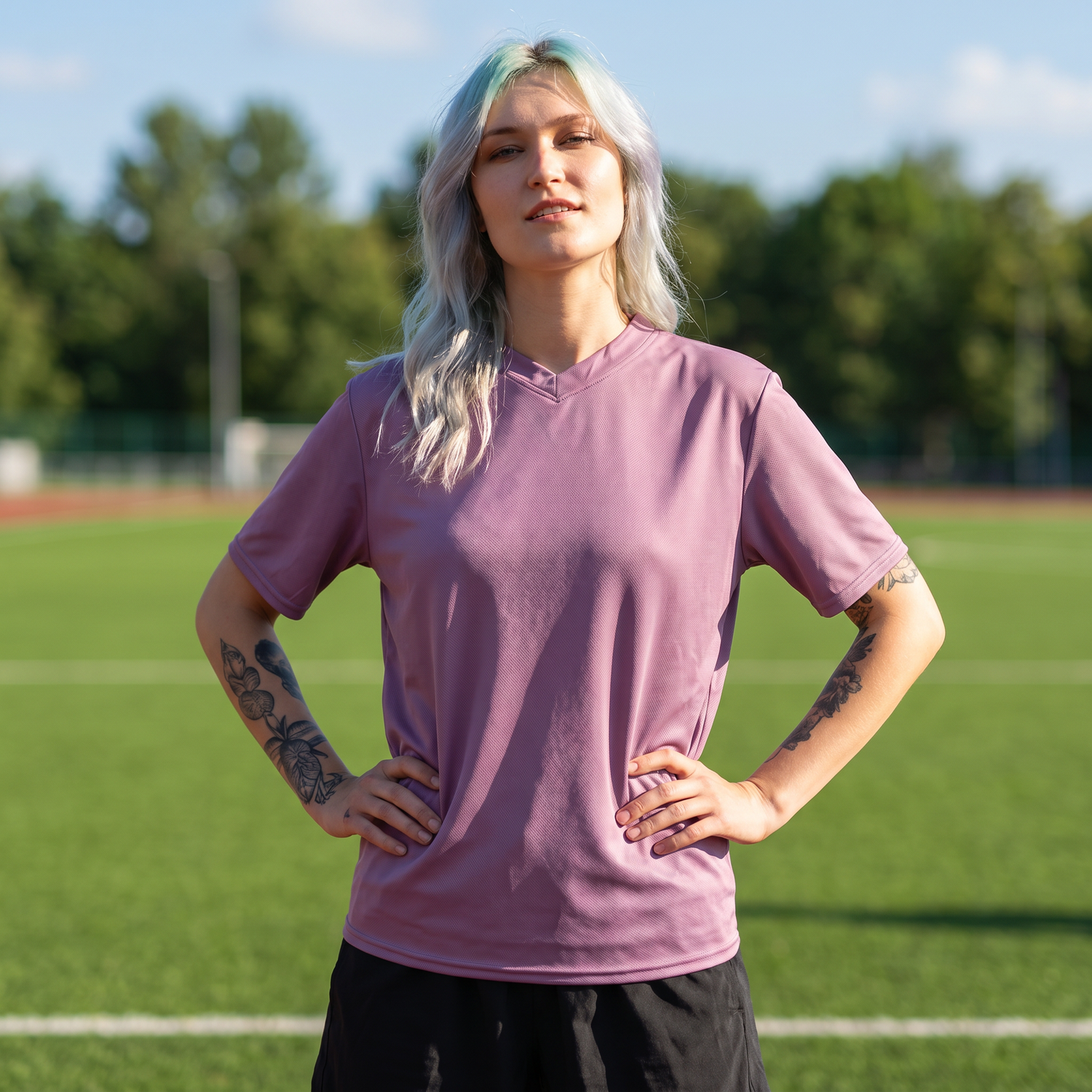 Unisex Fußball-Sportshirt mit V-Ausschnitt, schnelltrocknend, in verschiedenen Größen, von BUYATHOME24