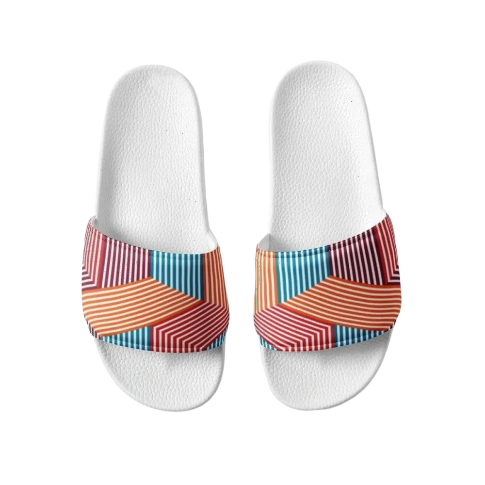 Damen Badeschlappen aus Kunstleder mit PU-Sohle, Gr. 36-44, bequem und stilvoll, von BUYATHOME24