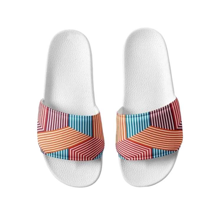 Damen Badeschlappen aus Kunstleder mit PU-Sohle, Gr. 36-44, bequem und stilvoll, von BUYATHOME24