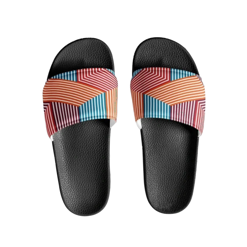 Damen Badeschlappen aus Kunstleder mit PU-Sohle in Größe 36-44, bequeme Sandalen von BUYATHOME24.