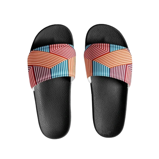 Damen Badeschlappen aus Kunstleder mit PU-Sohle in Größe 36-44, bequeme Sandalen von BUYATHOME24.