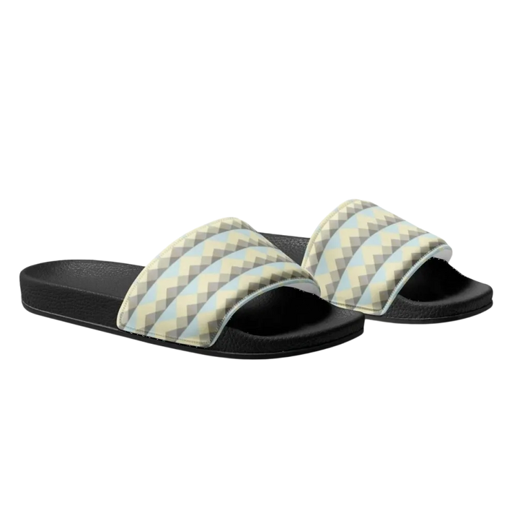 Damen Badeschlappen aus Kunstleder mit PU-Sohle in Größe 36-44, bequeme Sandalen von BUYATHOME24
