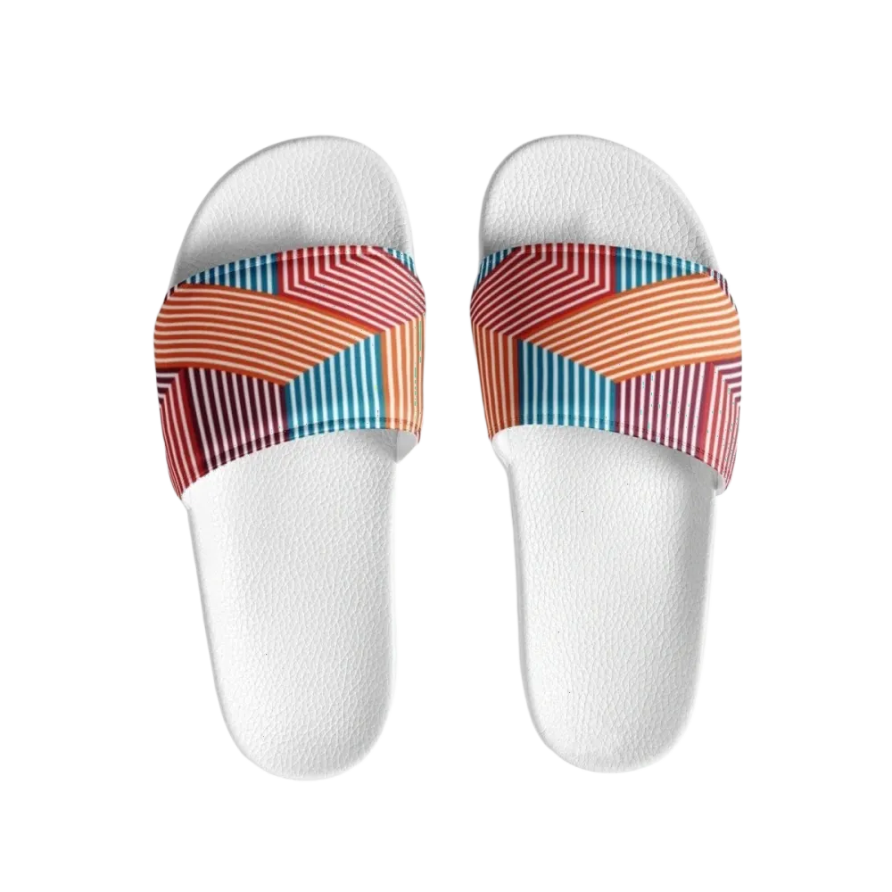 Damen Badeschlappen aus Kunstleder mit PU-Sohle, Gr. 36-44, bequeme Sommerschuhe von BUYATHOME24.