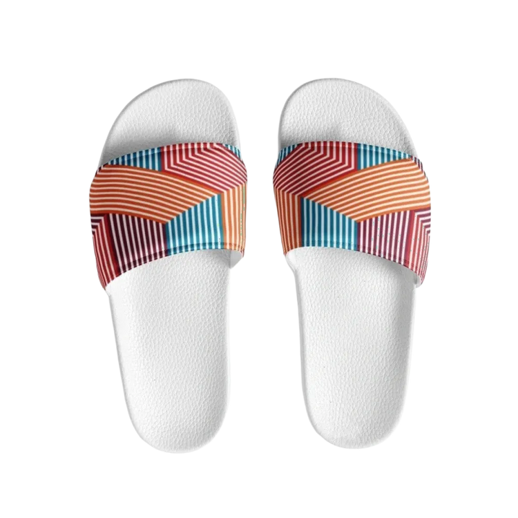 Damen Badeschlappen aus Kunstleder mit PU-Sohle, Gr. 36-44, bequeme Sommerschuhe von BUYATHOME24.