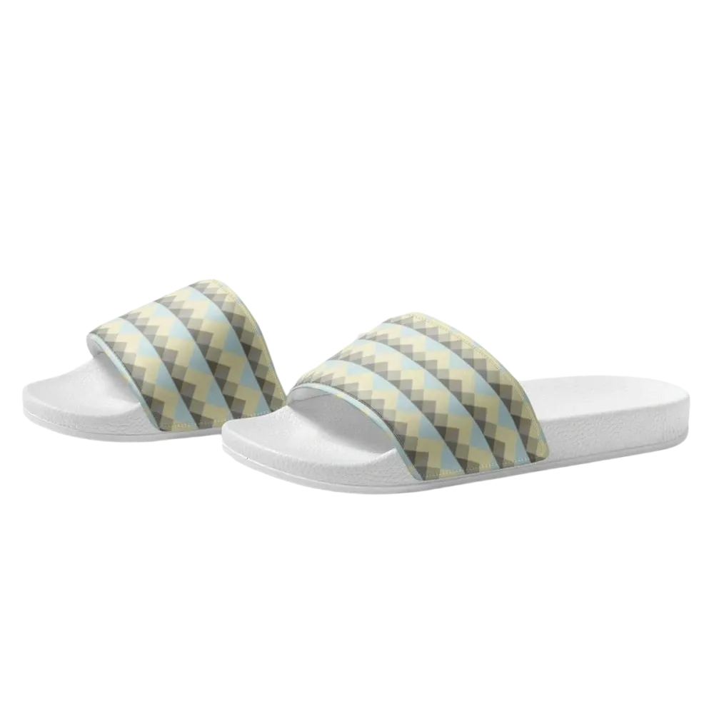 Damen Badeschlappen aus Kunstleder mit PU-Sohle in Größe 36-44, bequemer Sommerschuh von BUYATHOME24