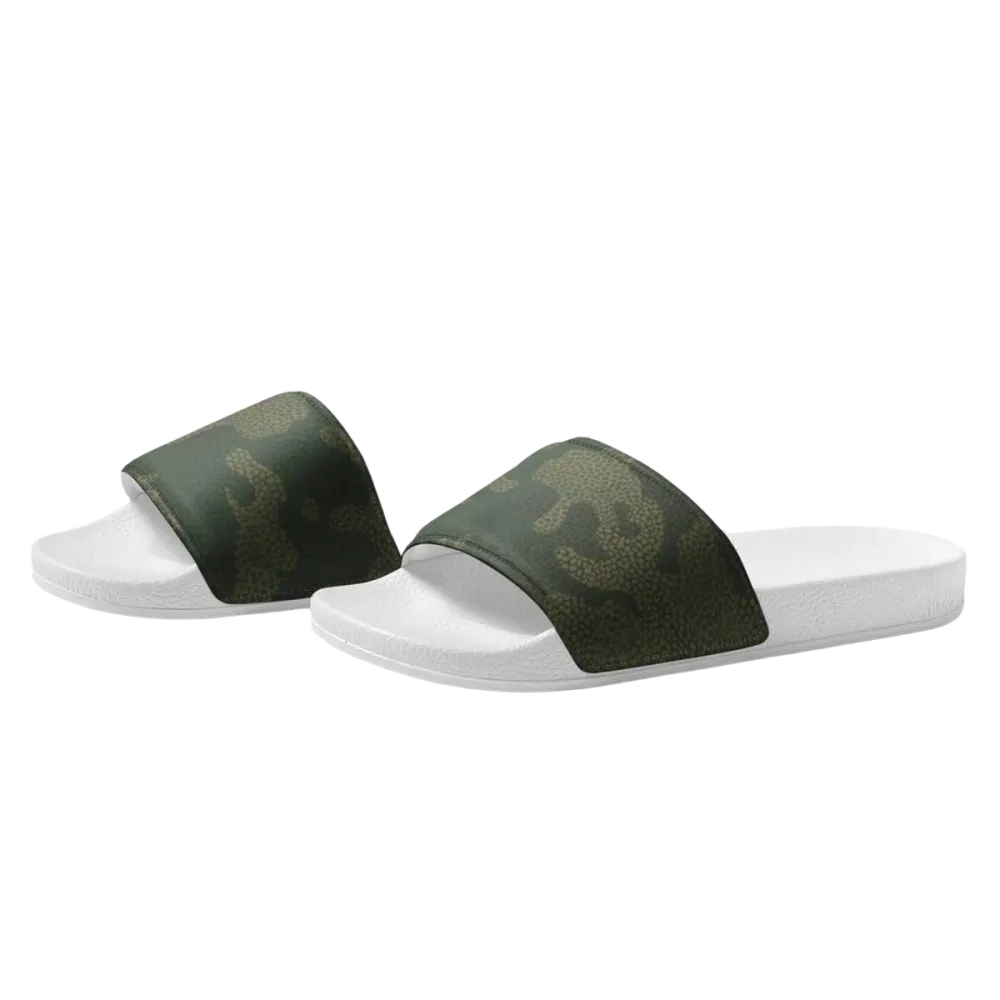 Damen Badeschlappen aus Kunstleder mit PU-Sohle in Größe 36-44, bequeme Sandalen von BUYATHOME24, seitliche Ansicht