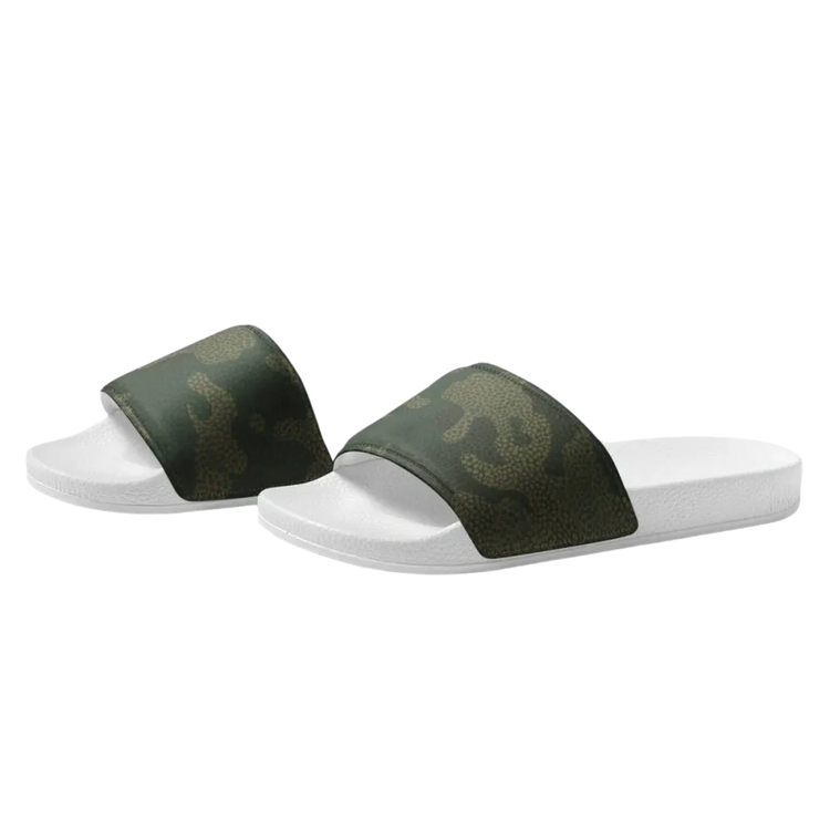 Damen Badeschlappen aus Kunstleder mit PU-Sohle in Größe 36-44, bequeme Sandalen von BUYATHOME24, seitliche Ansicht