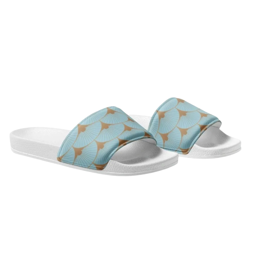 Damen Badeschlappen mit leichter PU-Sohle und Kunstleder, Größe 36-44, von BUYATHOME24, bequemes Sommerfußbett