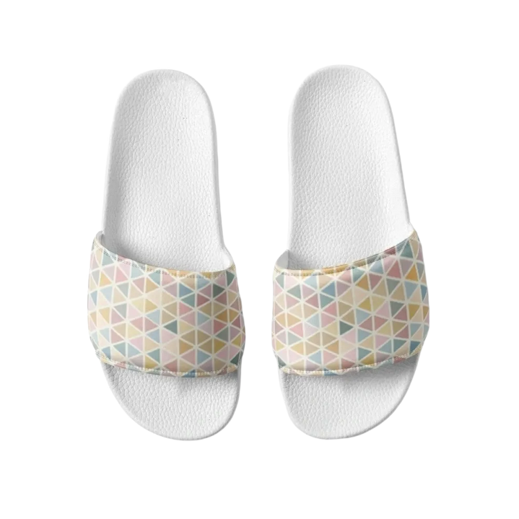 Damen Badeschlappen mit PU-Sohle und Fußbett in Größe 36-44, bequeme Sandalen von BUYATHOME24, abgebildet auf weißen Hintergrund.
