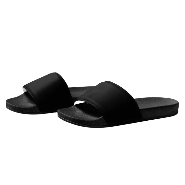 Damen Badeschuhe aus Kunstleder, Gr. 36-44, mit PU-Sohle, Badeschlappen von BUYATHOME24 auf einem weißen Hintergrund.