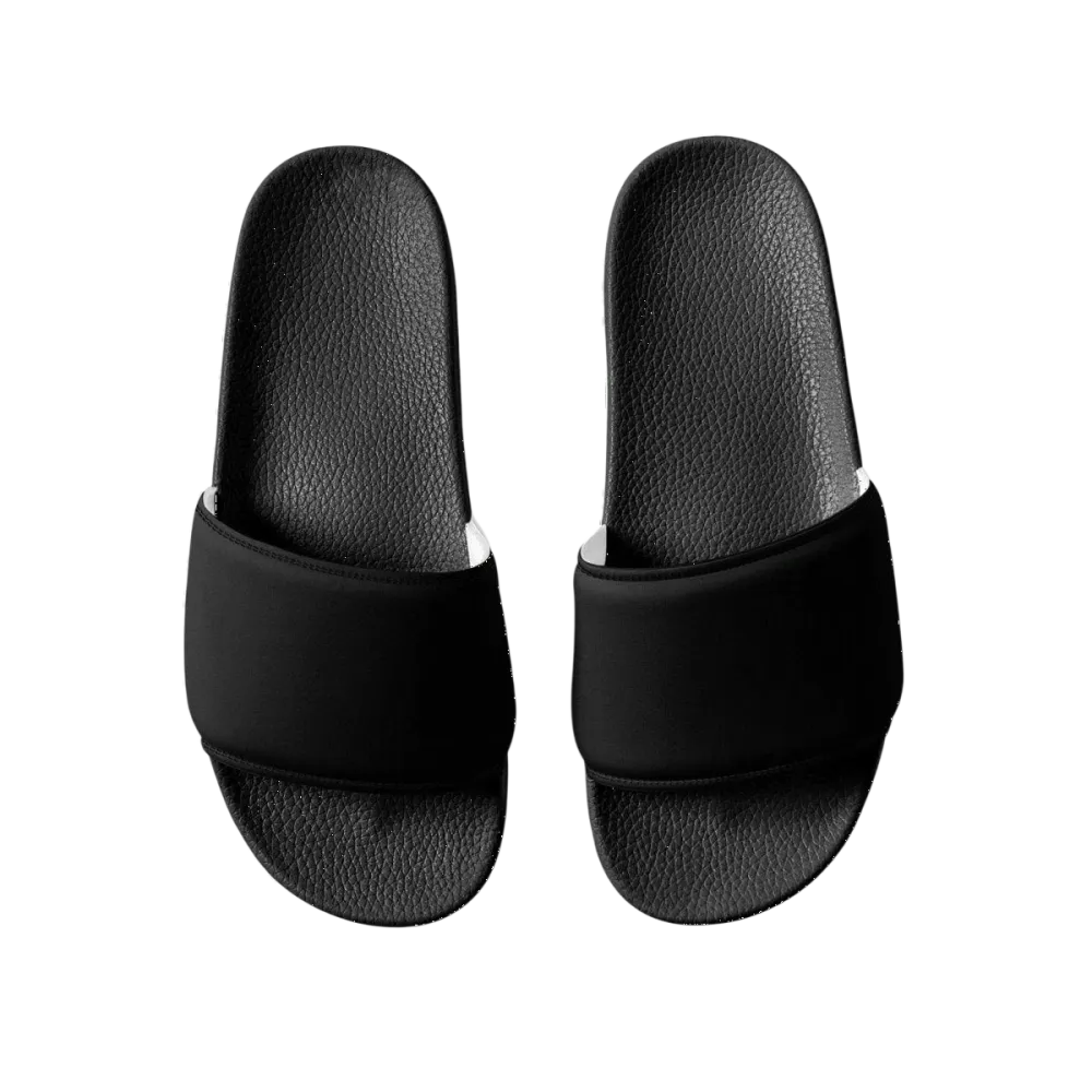 Damen Badeschuhe aus Kunstleder mit PU-Sohle, Gr. 36-44, Badeschlappen von BUYATHOME24, seitliche Ansicht auf weißen Hintergrund