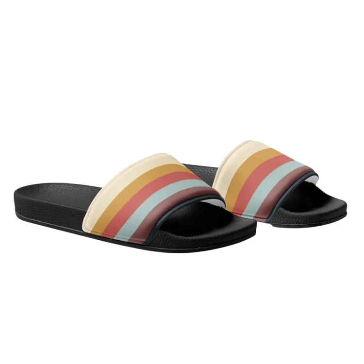 Damen Badeschuhe mit PU-Sohle und Fußbett, Größe 36-44, BUYATHOME24, bequeme Badeschlappen für den Sommer