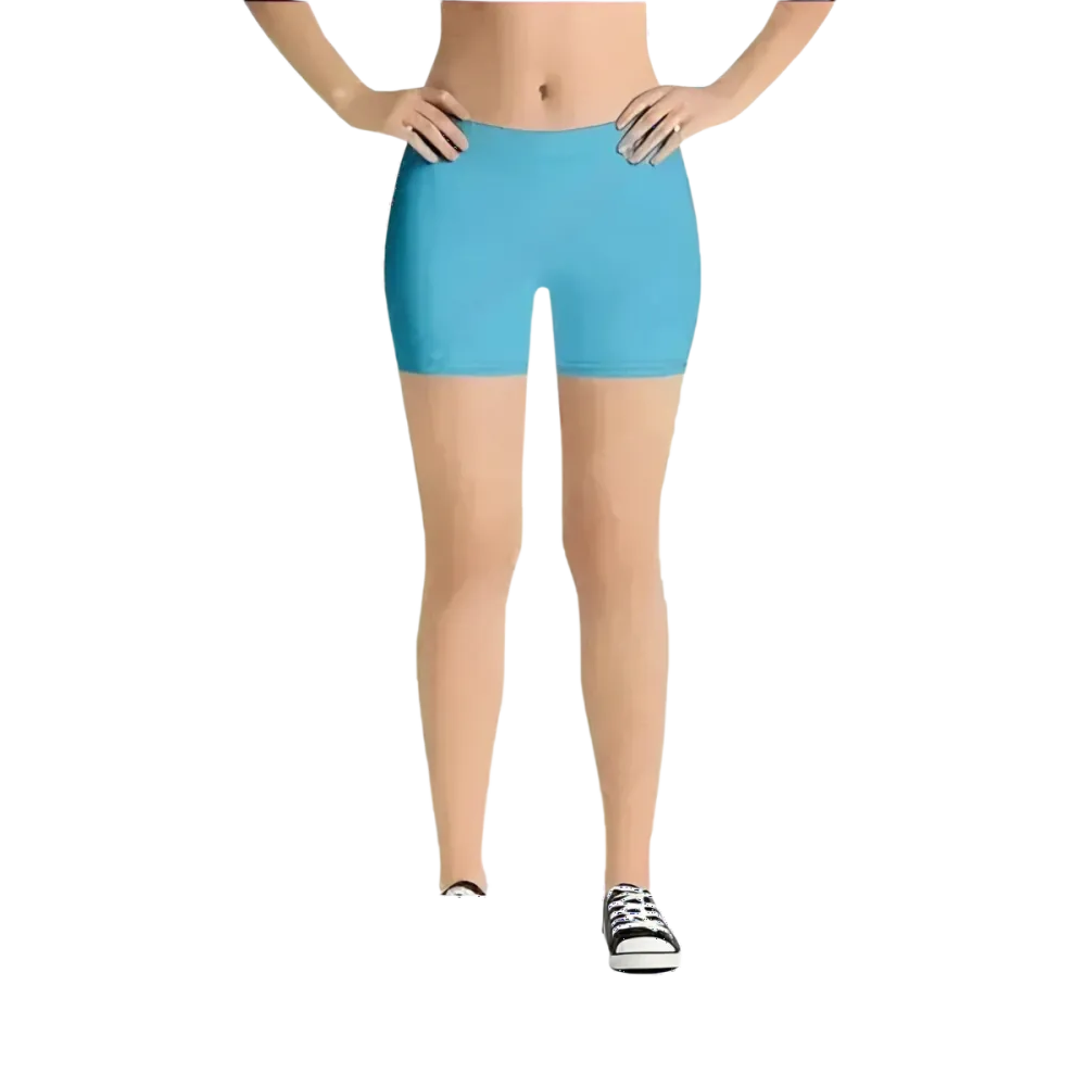 Damen Biker Shorts aus Mikrofaser in verschiedenen Größen, kurze Fahrradhose mit personalisierbarem Design von BUYATHOME24