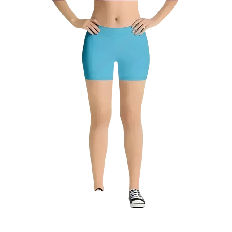 Damen Biker Shorts aus Mikrofaser in verschiedenen Größen, kurze Fahrradhose mit personalisierbarem Design von BUYATHOME24