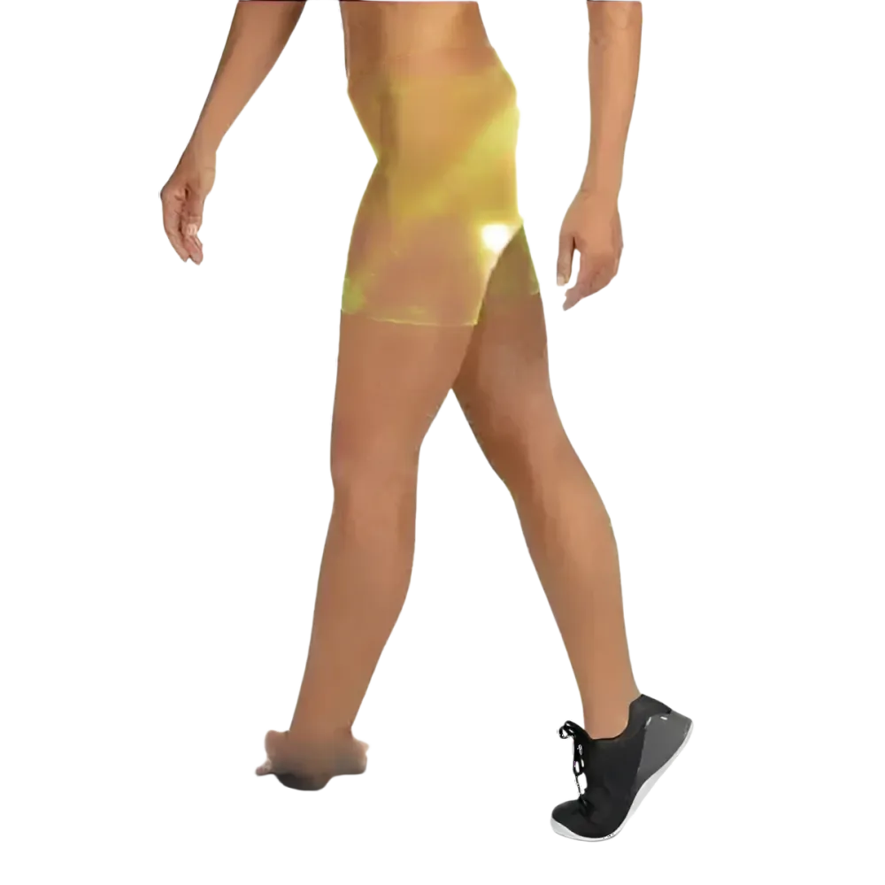 Damen Biker Shorts von BUYATHOME24, kurze Fahrradhose aus Mikrofaser mit Vier-Wege-Stretch, in verschiedenen Größen, Nahaufnahme