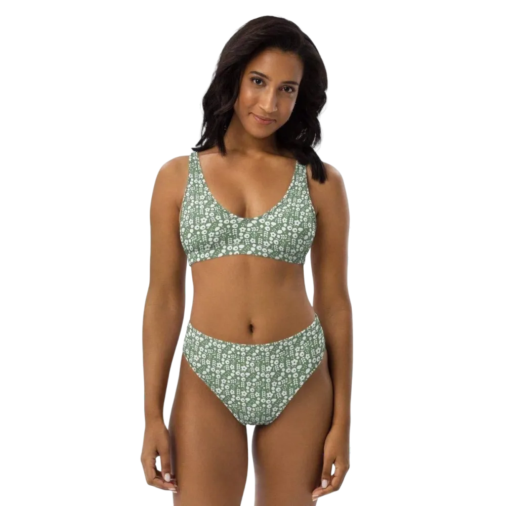 Damen Bikini mit Blumenmuster in XS-3XL, schnell trocknendes Allover-Print-Design, von BUYATHOME24.