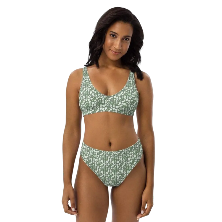 Damen Bikini mit Blumenmuster in XS-3XL, schnell trocknendes Allover-Print-Design, von BUYATHOME24.