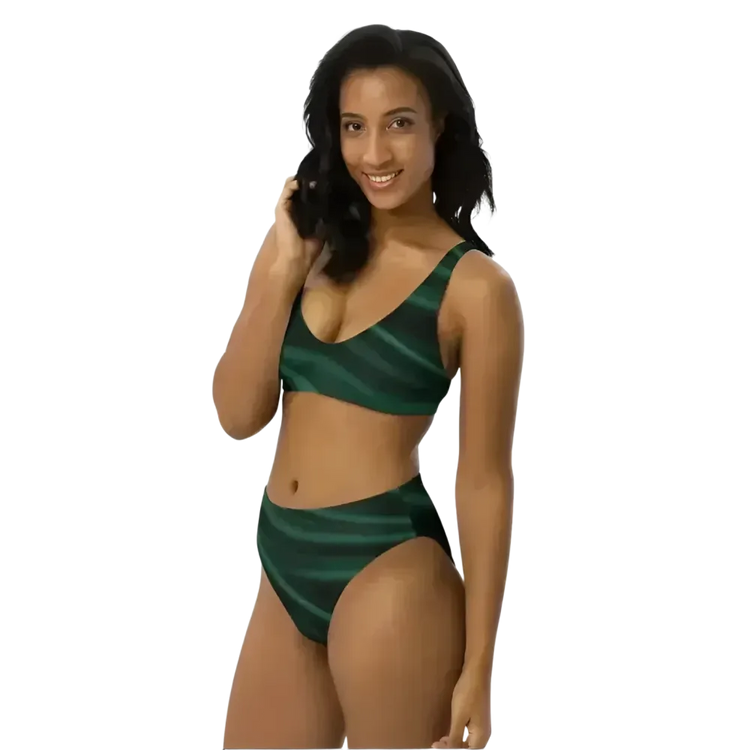 Damen Bikini in verschiedenen Farben und Größen, grüner Zweiteiler, schnelltrocknend, bedruckt, von BUYATHOME24