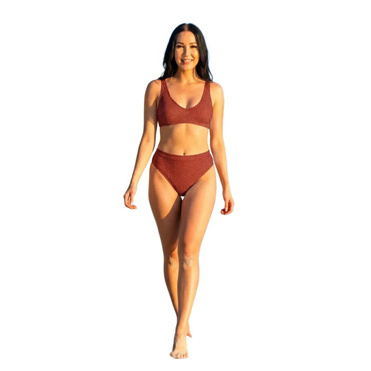 Damen Bikini von BUYATHOME24, schnelltrocknend, in XS bis 3XL, mit personalisierbarem Design, zeigt das Top- und Bottom-Set.