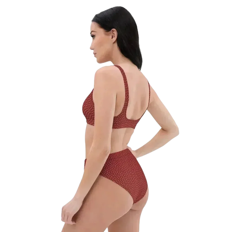 Damen Bikini von BUYATHOME24, schnelltrocknend, in XS bis 3XL, mit personalisierbarem Design, zeigt das Ober- und Unterteil.