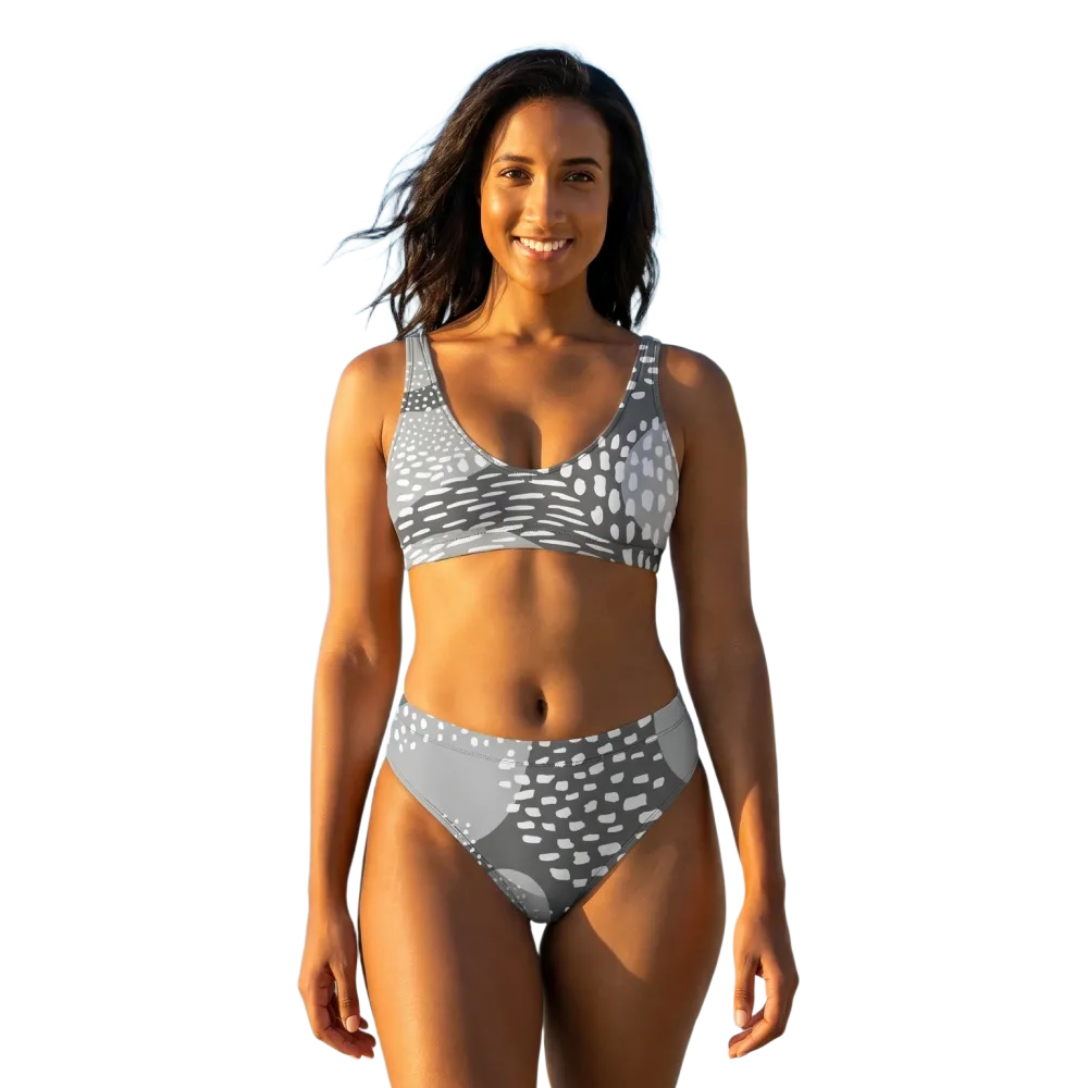 Damen Bikini von BUYATHOME24, schnelltrocknend, personalisierbar, in XS bis 3XL, aus Polyester-Elasthan, mit buntem Muster