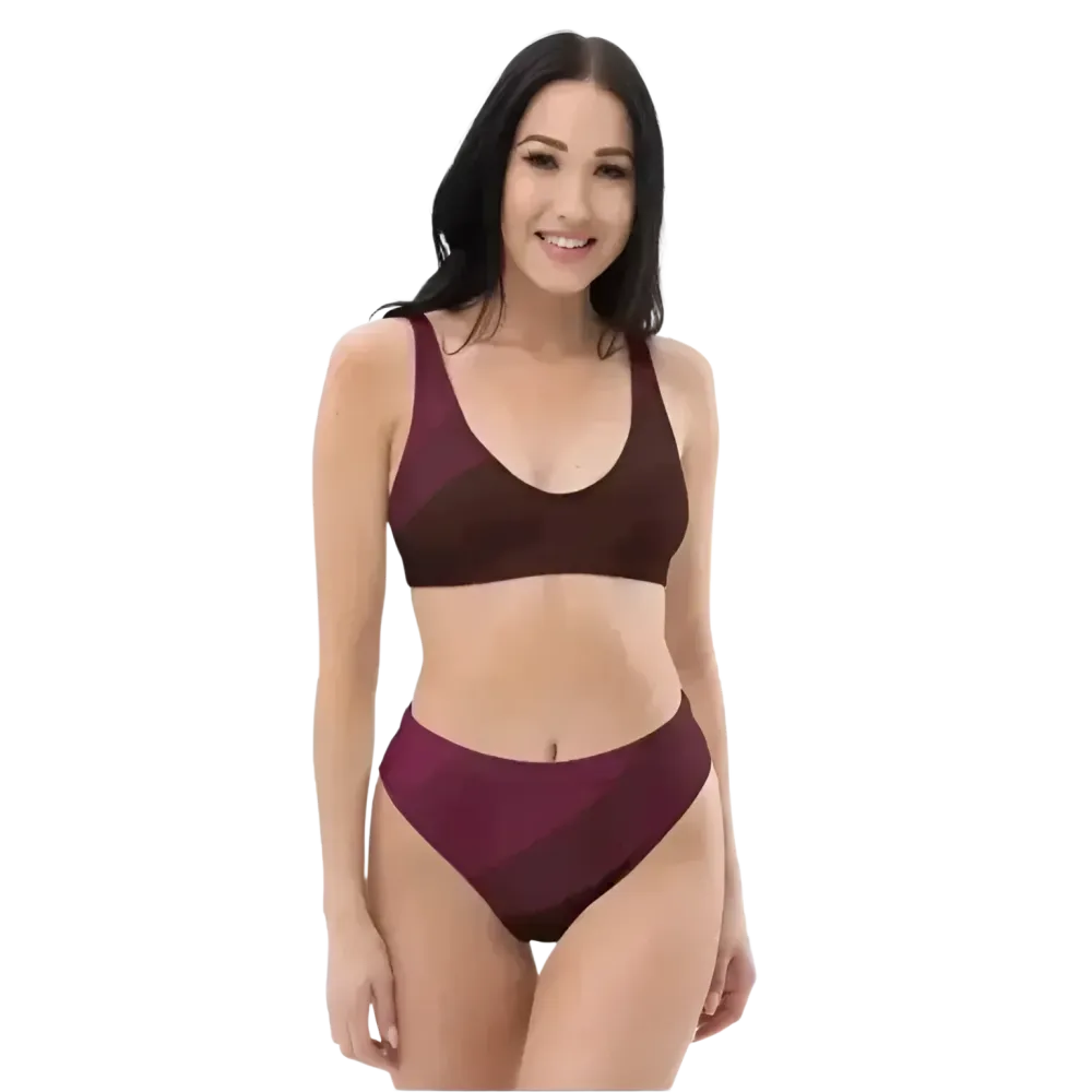 Damen Bikini von BUYATHOME24, schnelltrocknend und zweilagig, in XS bis 3XL, mit bunter Muster und verstellbaren Trägern